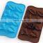 2016 New Design Fashion Low Price Leaf Shaped Silicone Chocolate Mold