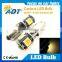 BA9S 5050 SMD 5 LED Canbus Warm White Interior Indicator Parking Light Bulbs