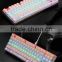 OEM 87 keys RGB floating design Outemu blue switch wired backlit gaming aluminum metal mechanical keyboard