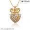 32547 Xuping fashion heart design zircon 18k gold color pendant