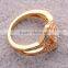 >>>2016 YIWU T&J women fashion Korean style rings gold plated rhombus shape rhinestone crystal rings for lady/