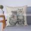 Cat Pattern Ddigital Printing Linen Cotton Sofa Car Home Decor Throw Pillow Cases Cushion Covers