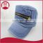 The new fashion men's casual denim retro zipper army cap/ military cap wholesale