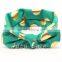 Gold polka-dots bow headband- bowknot headwrap-stretchy knotted headwraps