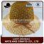Recycled natural grass paper straw boater hat