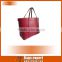 New arrival hot sale red PU Shopping bags for Lady 2016,PU for main body and handle