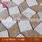 White marble light emperador Rhombus Pattern Polished Marble Mosaic in 12" x 12" Sheet kitchen flooring tiles
