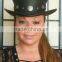 Steampunk Hat Classic Rocker Skull Band Gothic Leather Standard SHORT Top Hat