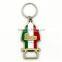 Custom made metal keychain with bottle opener