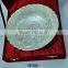 Embossed Brass Dry Fruit & Nut Bowl Silver Plated in Velvet Box for Corporate Gifts