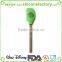 Wholesale cheap lovely cake printed wooden handle silicone scraper with a hole for hanging