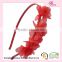 2016 Hot Sale Artifical flower Plastic Hair Band For Children Bow Headband