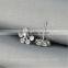 Website Hot Big High Quality Cute Zircon Flower Crystal Sterling Silver Earring Findings