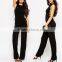 2016 Wholesale Cheap Side Lacing Sleeveless Slim Jumpsuit Playsuit for Women