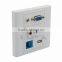 vga, 3.5mm audio, AV 3RCA, RJ45, USB wall face plate with backside female to female connector