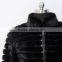 dismountable black winter popular women mink fur coat /warmer
