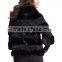 2015 wholesale new style black short real sheep fur coat for women