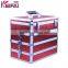 Personalized Most Popular Products Red Sequin PU Antique Professional Cosmetic Case