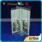 hot sale 3mm clear acrylic rotating menu stand with black base