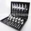 cutlery set flatware 24 pieces for dinner knife fork soup spoon dessert spoon