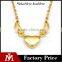 womens heart pendant necklace 18k gold plated factory price stainless steel necklace