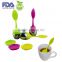 Colorful Silicone Leaf Tea Ball Make Tea Bag Filter Creative Stainless Steel Insulation Tea Infuser Spice Filter Diffuser