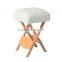 HomCom 22" Portable Foot Massage Stool and Pillow Set - Cream