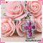 Low price christian cross necklace, hot sale imitation crystal necklace