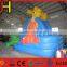 Hot sale inflatable pool side, ocean theme turtle bounce house, pool water slide