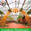 Hot sale large multi-span ecological restaurant greenhouse