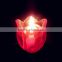 30ml flower shaped candle holder/spray red color glass wax empty jar