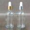 50ml Eliquid Clear Glass Dropper Bottle With Child Proof Cap