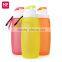 2017 Low Price Fashional Design 1000ml Sports Silicone Collapsible Water Bottle With Carabiner