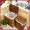 S&D Wicker House Hold Storage Basket rattan Hamper Basket Wicker Laundry Basket With Linner
