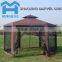 Hexagonal Green Polyester Garden Gazebo with mosquito net