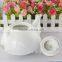 Plain White Porcelain Teapot,ceramic Teapot With Embossing Design