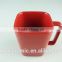 stock cheap ceramic mug, red glazed mug, 500ml ceramic mug