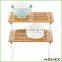 Bamboo 2 layer display shelf for kitchen Homex-BSCI Factory