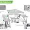 METAL FOLDING IRON TABLE AND CHAIRS WITH ALUMINUM LEGS