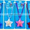 4th of July independence day blinking customized star pedant beads light up neckalce for kids gifts