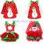 2015 New Christmas Girls Dress Long-Sleeve Dot Dresses Kids Cotton Children's Christmas gift Party Costume princess dress