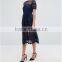 Wholesale OEM Women Clothes Women short Sleeve lace Midi Dress