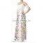 floral print lace trim maxi dress elegant woman dress party dresses