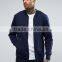 Manufacturer High Quality Durable Raglan Sleeves Baseball Collar 100% Cotton Sweat Navy Casual Men Sport Plain Bomber Jacket