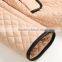 Ladies Quilted Stand Collar With Leather Trim Jacket