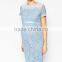 2015 Elegant Body Con Fit Lace Dress With Chiffon Maternity Dress