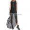 New Fashion Women Sleeveless Blouses false two piece short front long