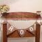 wedding decoration chair Bride & Groom Hessian Mini Chair Bunting Rustic Vintage Wedding Banner Burlap