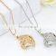 Magic Ikery New Arrival Gold Plated Crystal Heart Set Fashion Costume Jewelry Sets for Women Necklace Earrings Sets