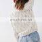 2017 New Fashion Design Top Seller Custom Woman Knit White Hot Selling Sweater
